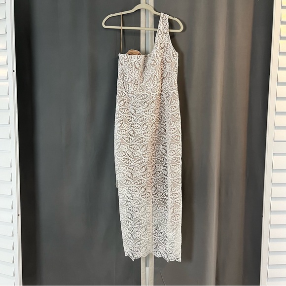 Dress the Population Magnolia One Shoulder Off-White Lace XXL Wedding Bridal EUC - Picture 12 of 15